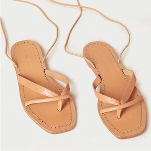 LOEFFLER RANDALL Lilla Honey Brown Thong Wrap Sandal size 10
